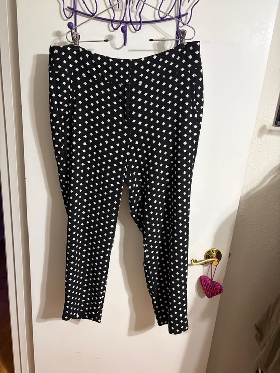 Lane Bryant Pants - Black and White Polka Dot Stretch Pants